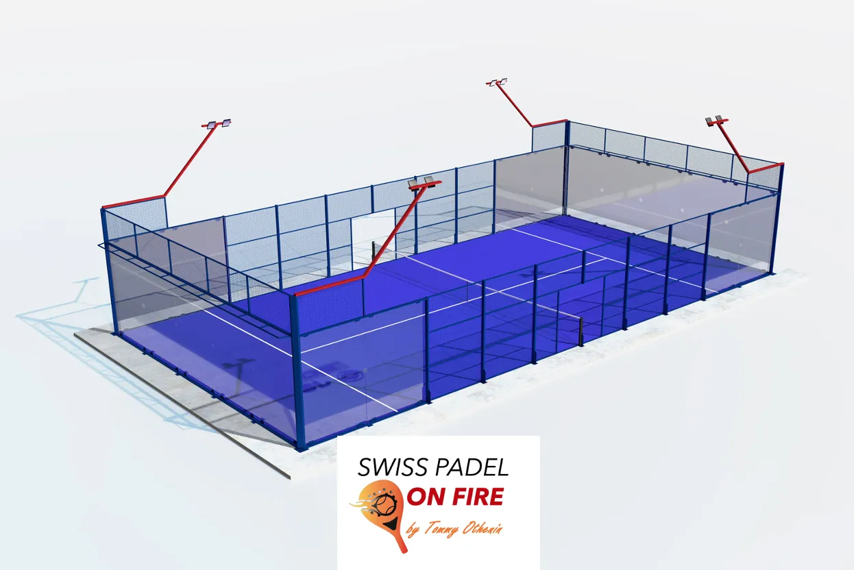 Padel Court Panoramica by Swiss Padel On Fire